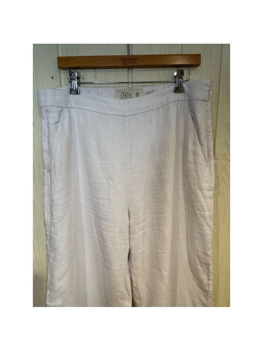 A and F Linen Collection White Pants Size 32 Short